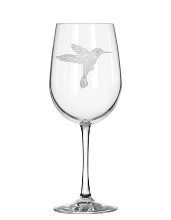 Hummingbird Red Wine Glasses