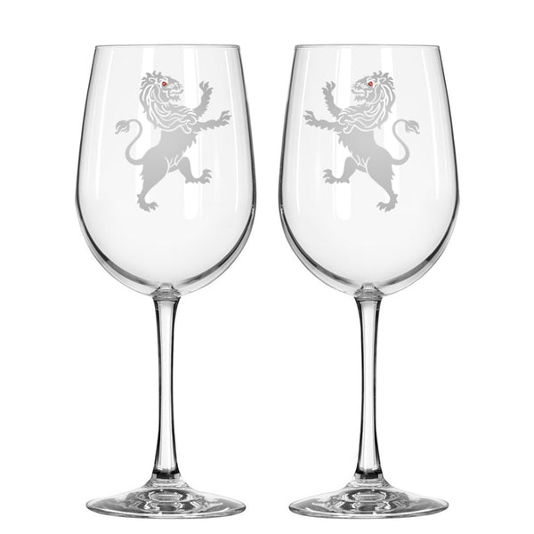 Rampant Lion Red Wine Glasses