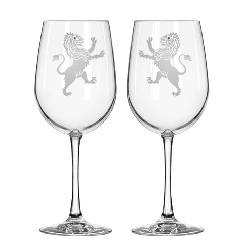 Rampant Lion Red Wine Glasses