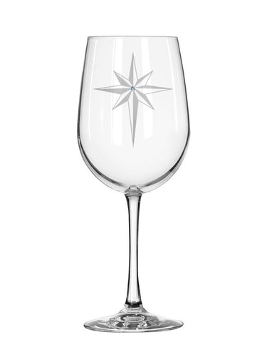 Bethlehem Star Red Wine Glasses