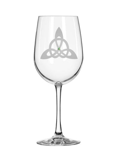Trinity Knot Red Wine Glasses
