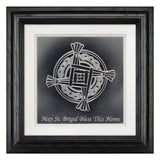 St. Brigid's Cross with Blessing — Framed 12 x 12