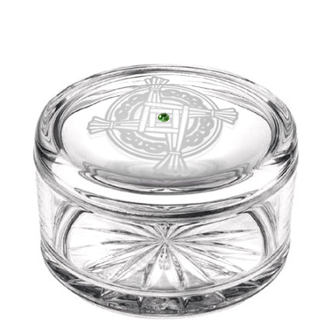 Katrina 5 1/4 High Faceted Clear Glass Crystal Jewelry Box