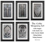 Celtic Weaponry — Framed 11 x 17 — Set of 2, 3 , 4, or 5 Pieces