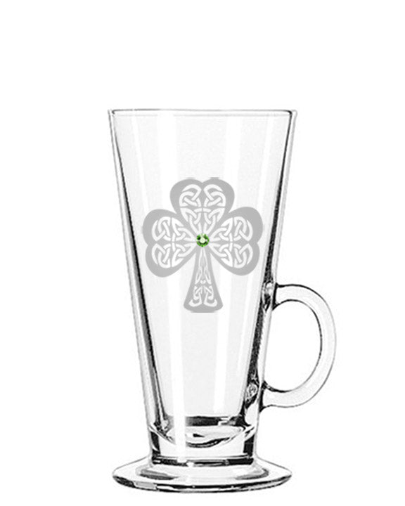 Shamrock Irish Coffee Glasses Healy Glass Artistry