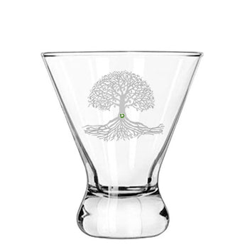 Tree of Life Modern Cocktail Glasses