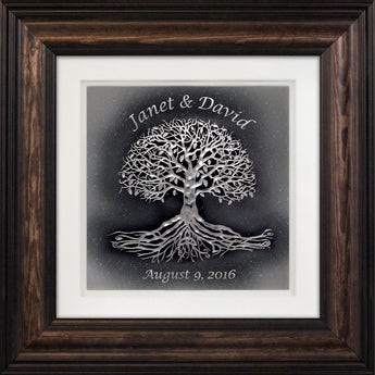 Tree of Life with Custom Text — Framed 12 x 12