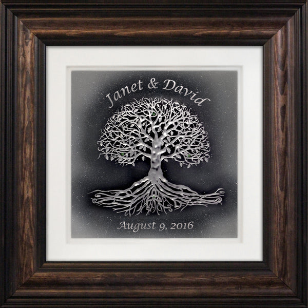 Tree of Life with Custom Text — Framed 12 x 12