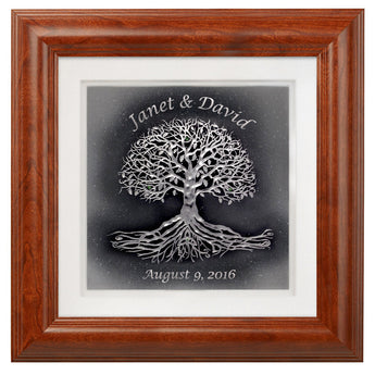 Tree of Life with Custom Text — Framed 12 x 12