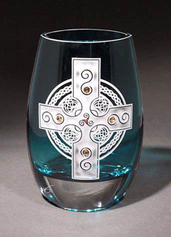 Celtic Shield Color Teardrop Vase