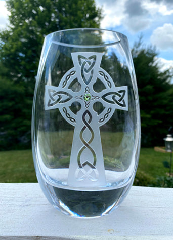 Wine Goblets - choose from Celtic Knot, Shamrocks or Tree of Life
