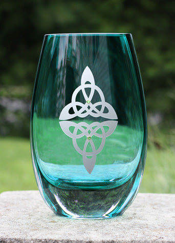 Celtic Reflections Color Teardrop Vase