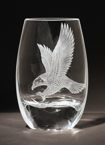 Soaring Eagle Teardrop Vase