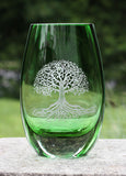 Tree of Life Color Teardrop Vase