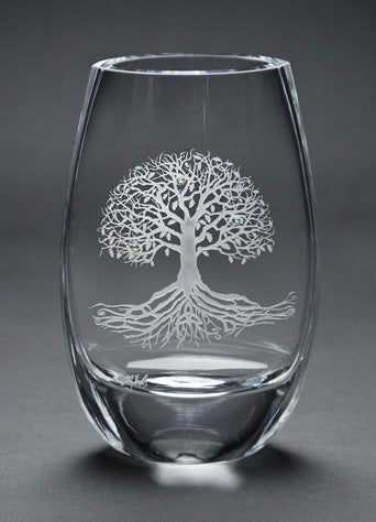 Tree of Life Teardrop Vase