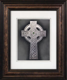 Traditional Irish Cross — Framed Hand-Carved Fine Art Glass