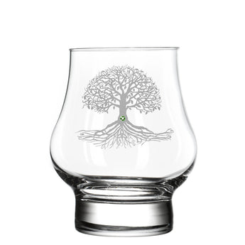 Tree of Life Modern Whiskey Glass