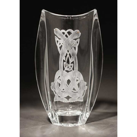 Celtic Hounds Tall Winged Vase
