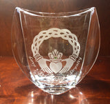 Glass Celtic Claddagh Vase