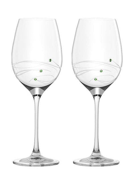 Windswept White Wine Glasses – Healy Glass Artistry